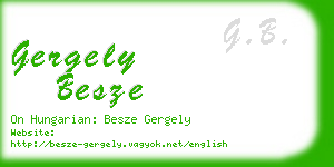 gergely besze business card